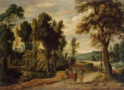 991px Jan Wildens Landscape with Christ and his Disciples on the Road to Emmaus WGA25745 700x509 1