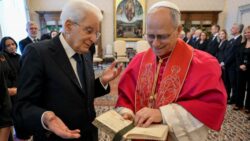 Presidente da Republica da Italia e recebido pelo Papa Leao XIV no Vaticano 3