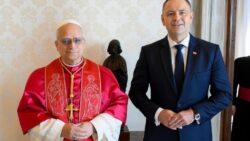 Papa Leao XIV recebe presidente da Polonia no Vaticano