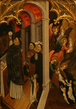 Celebracion de una misa que libra a las almas del purgatorio Bernardo Despuig y Jaime Cirera Museu Nacional de Arte de Cataluna Barcelona FL